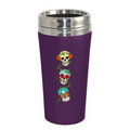 16 Oz. Purple Stainless Steel Soft Touch Tumbler